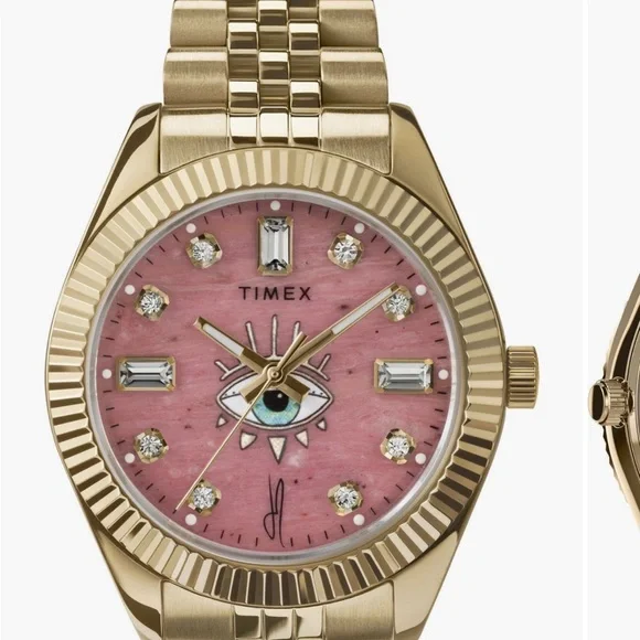 Timex x Jacquie Aiche evil eye Gold Watch with Eye Motif - Picture 1 of 12